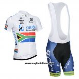 2014 Abbigliamento Ciclismo Orica GreenEDGE Campione Sudafrica Manica Corta e Salopette
