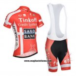 2014 Abbigliamento Ciclismo Tinkoff Saxo Bank Campione Danimarca Manica Corta e Salopette