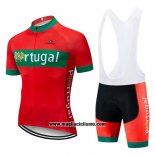 2019 Abbigliamento Ciclismo Portugal Verde Rosso Manica Corta e Salopette