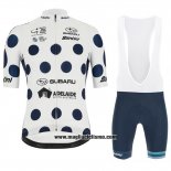 2019 Abbigliamento Ciclismo Tour Down Under Blu Bianco Manica Corta e Salopette