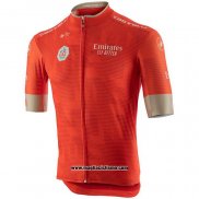 2020 Abbigliamento Ciclismo UAE Tour Rosso Manica Corta e Salopette