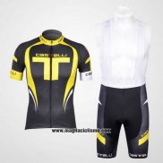 2011 Abbigliamento Ciclismo Castelli Giallo e Nero Manica Corta e Salopette