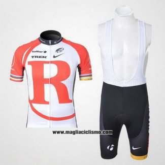 2011 Abbigliamento Ciclismo Radioshack Bianco e Rosso Manica Corta e Salopette