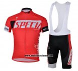 2013 Abbigliamento Ciclismo Specialized Rosso e Nero Manica Corta e Salopette