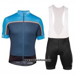 2018 Abbigliamento Ciclismo POC Essential Road Block Blu Manica Corta e Salopette
