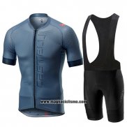 2019 Abbigliamento Ciclismo Castelli Climber's 2.0 Grigio Blu Manica Corta e Salopette