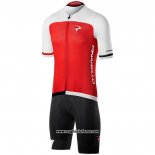 2020 Abbigliamento Ciclismo Pinarello Rosso Bianco Manica Corta e Salopette