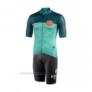 2021 Abbigliamento Ciclismo Bianchi Verde Manica Corta e Salopette
