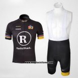 2010 Abbigliamento Ciclismo Radioshack Nero e Giallo Manica Corta e Salopette