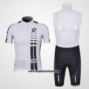 2011 Abbigliamento Ciclismo Assos Bianco e Nero Manica Corta e Salopette