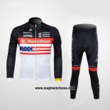 2012 Abbigliamento Ciclismo Radioshack Campione Stati Uniti Manica Lunga e Salopette