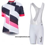 2017 Abbigliamento Ciclismo Donne Nalini Stripe Rosa e Nero Manica Corta e Salopette