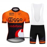 2019 Abbigliamento Ciclismo Ziggo Arancione Nero Manica Corta e Salopette