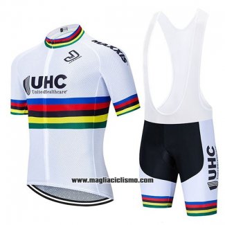 2020 Abbigliamento Ciclismo UHC UCI Mondo Campione Manica Corta e Salopette