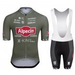 2022 Abbigliamento Ciclismo Alpecin Fenix Verde Rosso Manica Corta e Salopette