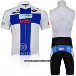 2011 Abbigliamento Ciclismo Omega Pharma Lotto Campione Finlandia Manica Corta e Salopette