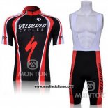 2011 Abbigliamento Ciclismo Specialized Rosso e Nero Manica Corta e Salopette