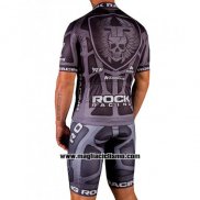 2016 Abbigliamento Ciclismo Rock Racing Marrone Manica Corta e Salopette