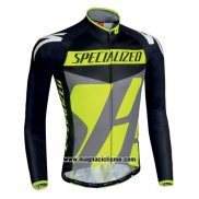 2016 Abbigliamento Ciclismo Specialized Ml Nero e Verde Manica Lunga e Salopette
