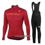 2020 Abbigliamento Ciclismo Donne Sportful Rosso Manica Lunga e Salopette