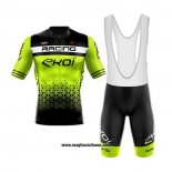2020 Abbigliamento Ciclismo EKOI Nero Verde Manica Corta e Salopette