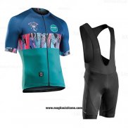 2020 Abbigliamento Ciclismo Northwave Blu Verde Manica Corta e Salopette