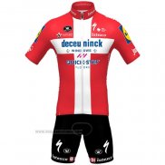 2021 Abbigliamento Ciclismo Deceuninck Quick Step Campione Danimarca Manica Corta e Salopette