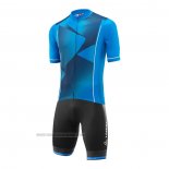 2022 Abbigliamento Ciclismo Loffler Azzurro Blu Manica Corta e Salopette
