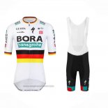 2023 Abbigliamento Ciclismo Bora-Hansgrone Nero Rosso Giallo Manica Corta e Salopette