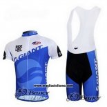 2011 Abbigliamento Ciclismo Giant Blu e Bianco Manica Corta e Salopette