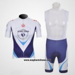 2011 Abbigliamento Ciclismo Pearl Izumi Bianco e Blu Manica Corta e Salopette
