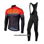 2020 Abbigliamento Ciclismo Nalini Arancione Nero Manica Lunga e Salopette