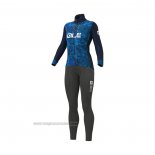 2021 Abbigliamento Ciclismo Donne ALE Blu Manica Lunga e Salopette