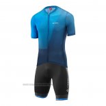 2022 Abbigliamento Ciclismo Loffler Blu Manica Corta e Salopette