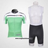 2011 Abbigliamento Ciclismo Giordana Bianco e Verde Manica Corta e Salopette