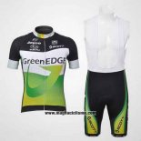 2012 Abbigliamento Ciclismo GreenEDGE Nero e Verde Manica Corta e Salopette