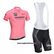 2014 Abbigliamento Ciclismo Giro d'Italia Rosa Manica Corta e Salopette