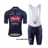 2020 Abbigliamento Ciclismo Alpecin Fenix Blu Rosso Manica Corta e Salopette