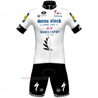 2021 Abbigliamento Ciclismo Deceuninck Quick Step Campione Neozelandese Manica Corta e Salopette