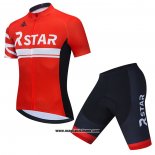 2021 Abbigliamento Ciclismo R Star Nero Rosso Manica Corta e Salopette(2)