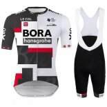 2022 Abbigliamento Ciclismo Bora-Hansgrone Nero Bianco Manica Corta e Salopette