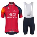 2023 Abbigliamento Ciclismo Ineos Grenadiers Rosso Manica Corta e Salopette