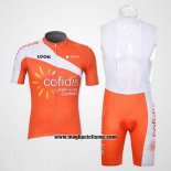 2012 Abbigliamento Ciclismo Cofidis Arancione Manica Corta e Salopette