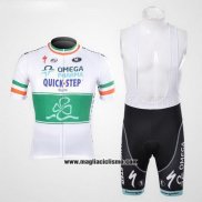 2012 Abbigliamento Ciclismo Omega Pharma Quick Step Campione Irlandese Manica Corta e Salopette