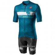 2020 Abbigliamento Ciclismo Giro d'Italia Celeste Manica Corta e Salopette