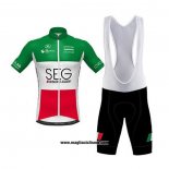 2020 Abbigliamento Ciclismo SEG Racing Academy Campione Italia Manica Corta e Salopette