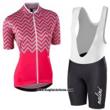 2017 Abbigliamento Ciclismo Donne Nalini Wave Rosso Manica Corta e Salopette