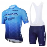 2021 Abbigliamento Ciclismo Astana Blu Manica Corta e Salopette