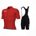 2024 Abbigliamento Ciclismo ALE Rosso Manica Corta e Salopette