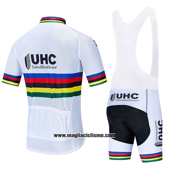 2020 Abbigliamento Ciclismo UHC UCI Mondo Campione Manica Corta e Salopette
